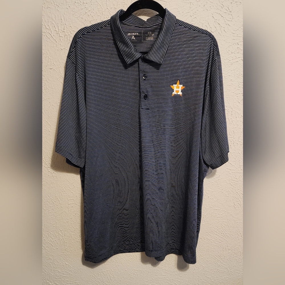 Houston Astros Antigua Navy Blue Polo Golf Shirt. Men's XXL.